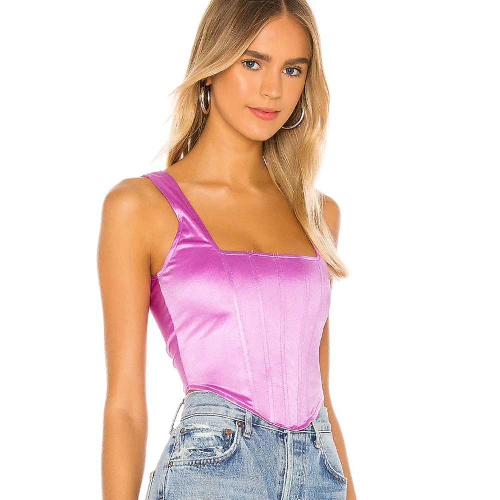 Catey Corset Top in Purple superdown revolve - Picture 3 of 9